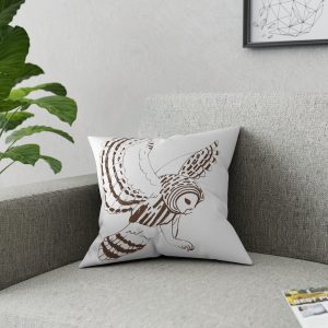 Broadcloth Pillow - Owl Logo/LVRC Logo - Conservation