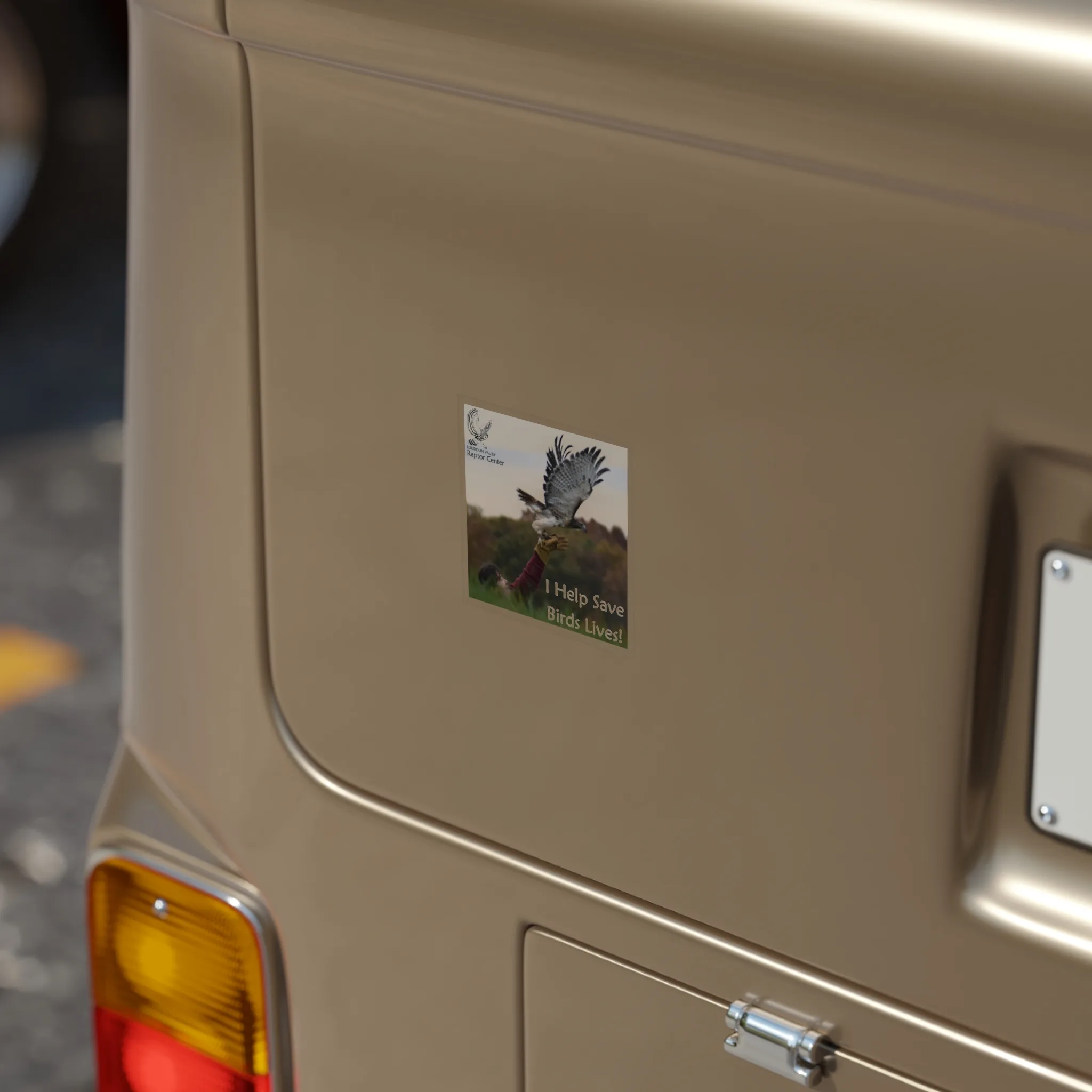 Raptor Rescue Square Sticker — "I Help Save Birds Lives!" - Image 2