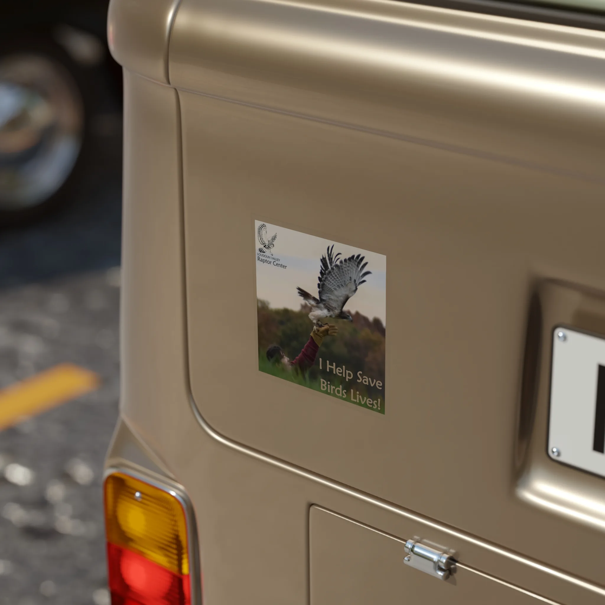 Raptor Rescue Square Sticker — "I Help Save Birds Lives!" - Image 8