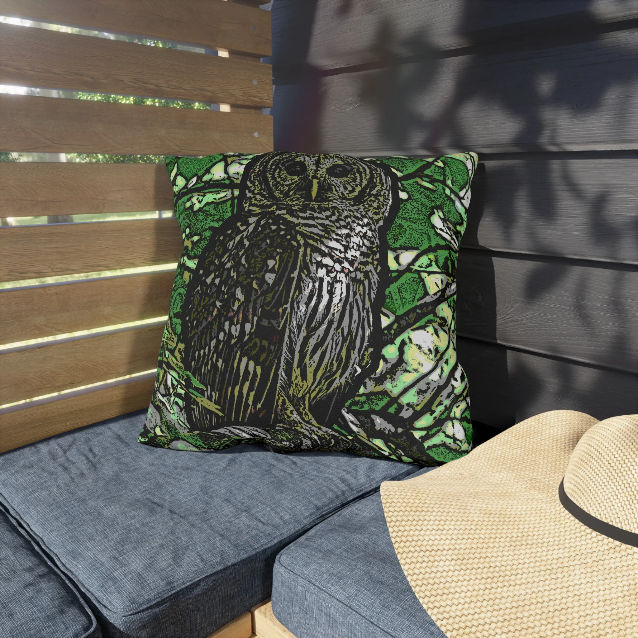 Outdoor Pillow — Barred Owl Mosaic/Conservation Print for Garden & Patio (Loudoun Valley Raptor Center) - Image 7
