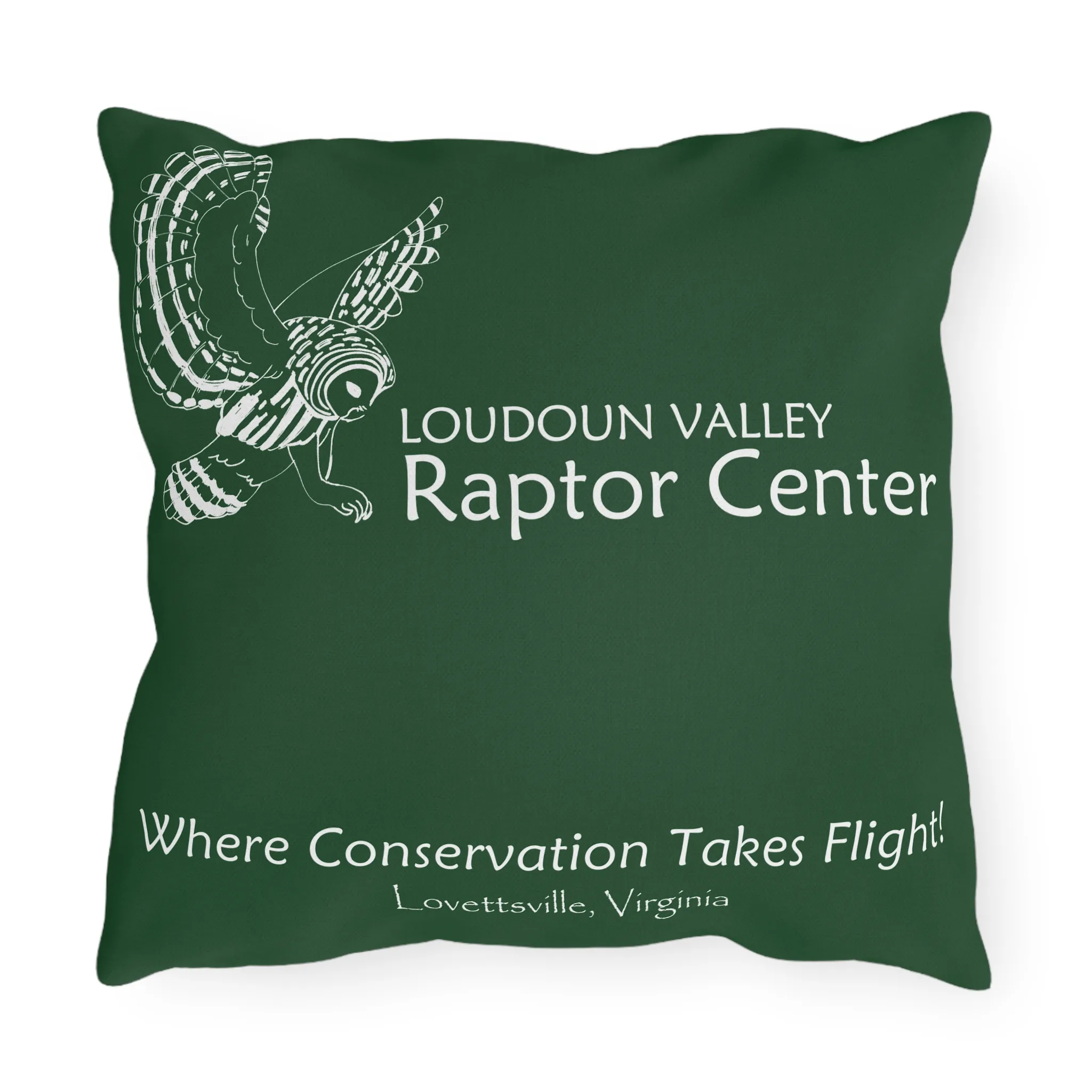 Outdoor Pillow — Barred Owl Mosaic/Conservation Print for Garden & Patio (Loudoun Valley Raptor Center) - Image 2