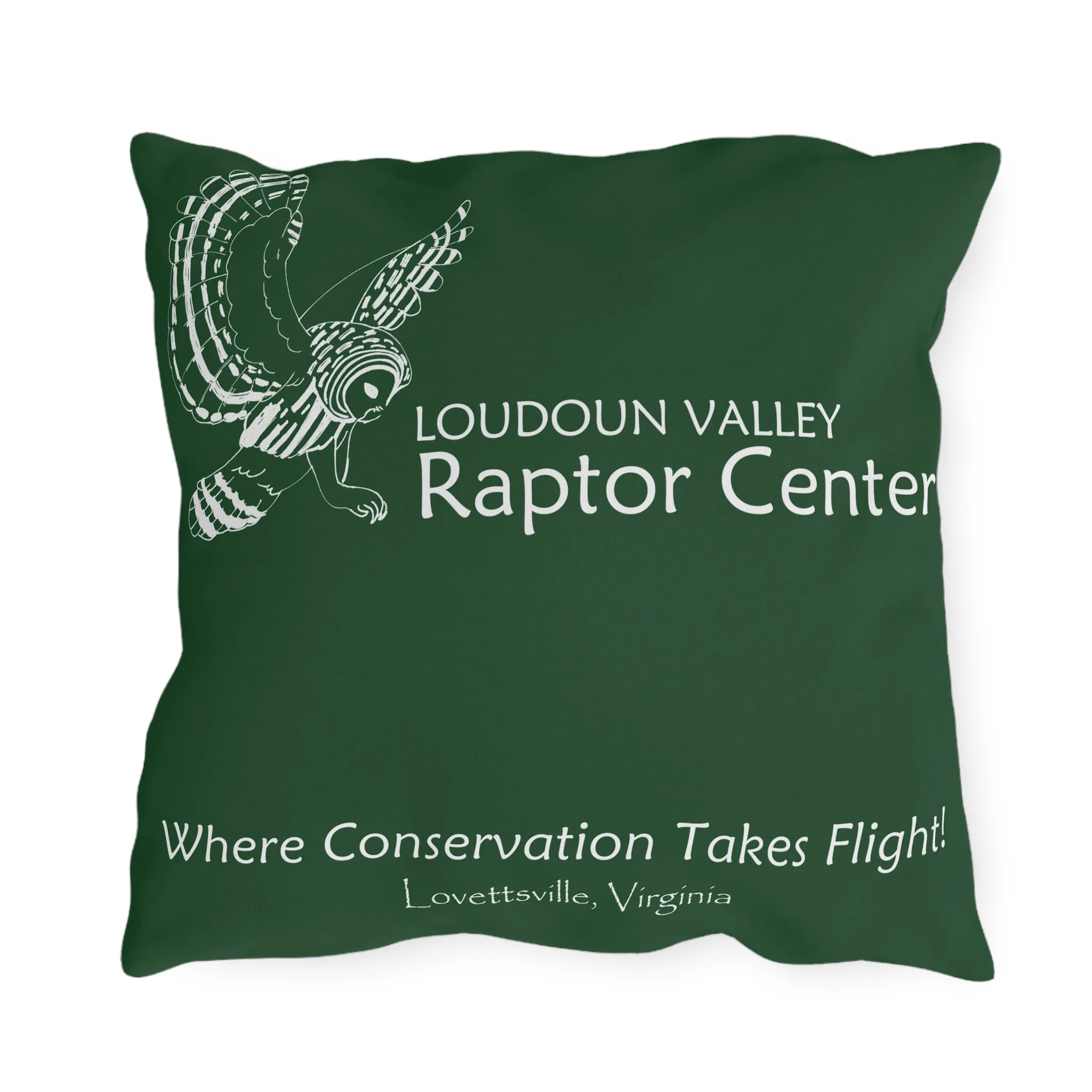 Outdoor Pillow — Barred Owl Mosaic/Conservation Print for Garden & Patio (Loudoun Valley Raptor Center) - Image 6